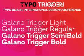 Beispiel einer Galano Trigger Regular-Schriftart